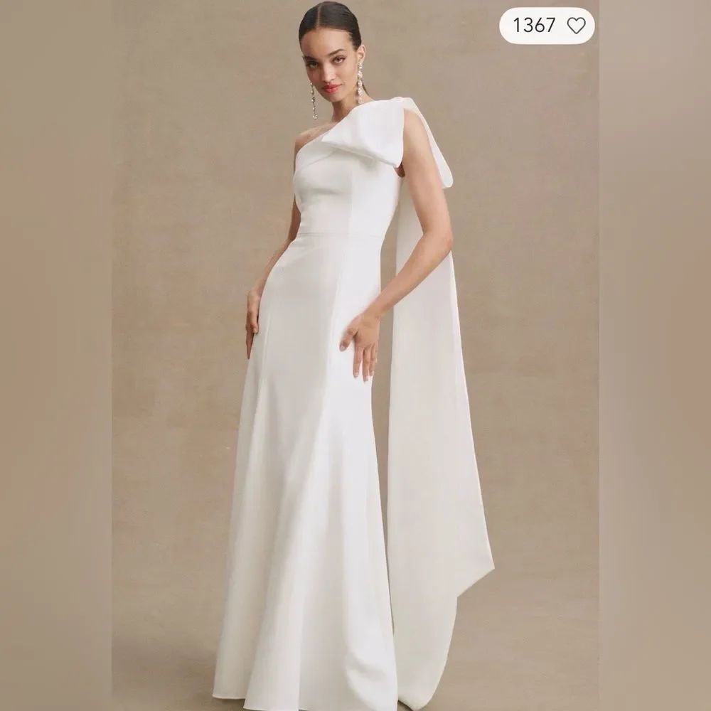 BHLDN X Jenny Yoo Tabitha One-Shoulder Wedding Gown